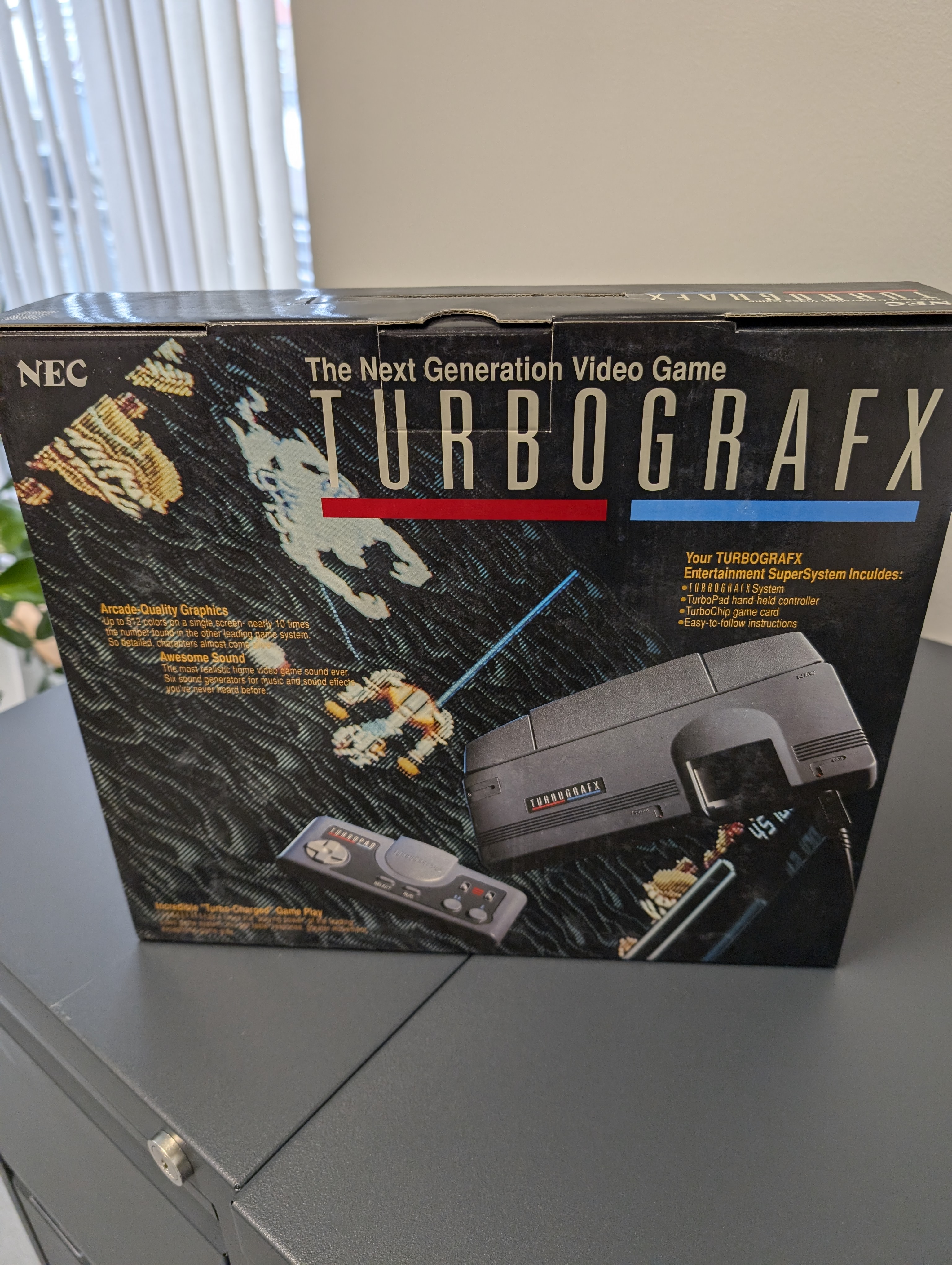 Front pudełka NEC TurboGrafx-16 – The Next Generation Video Game