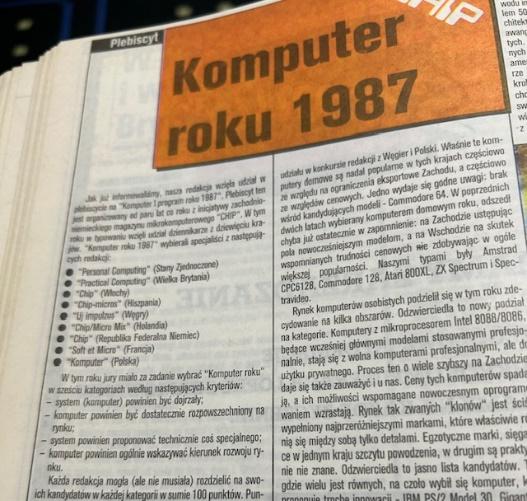 Artykuł „Komputer roku 1987" w czasopiśmie