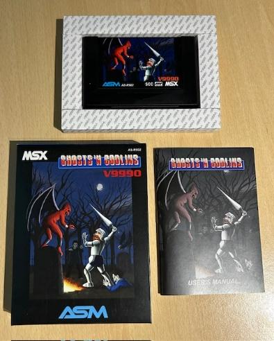 Kartridż i pudełko gry „Ghosts 'n Goblins” na MSX