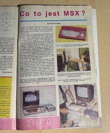 Strona czasopisma z artykułem o komputerach MSX