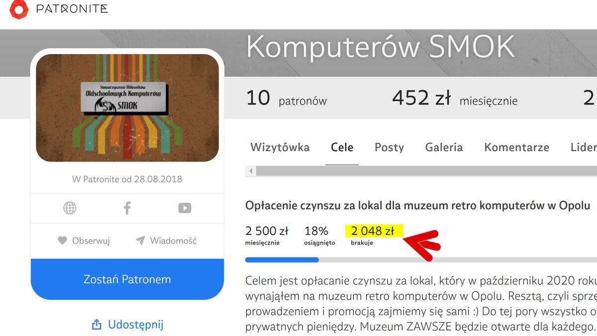 2048 to go - świętujemy z Patronite :)