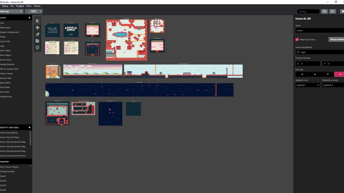 GB Studio — edytor gier na Game Boy